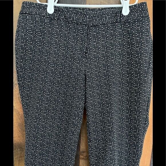 Dalia Collection cotton blend black/cream patterned pants, size 6 - Picture 2 of 6